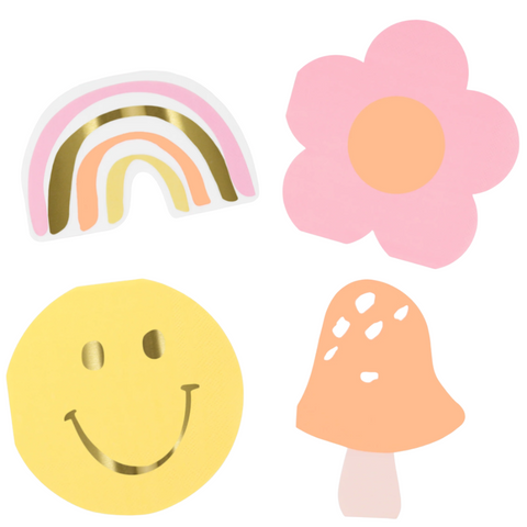 Meri Meri - Happy Face Icon Shaped Napkins