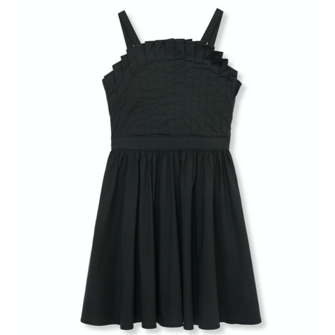 Habitual Girl - Pleated Dress in Black