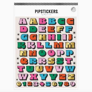 Retro Big Alphabet Stickers