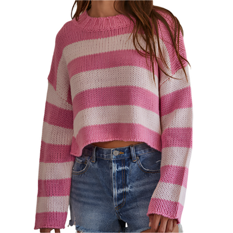 Chelley Stripe Sweater - Pink