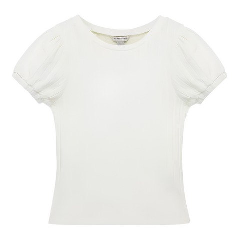 Knit Short Sleeve Top - Off White