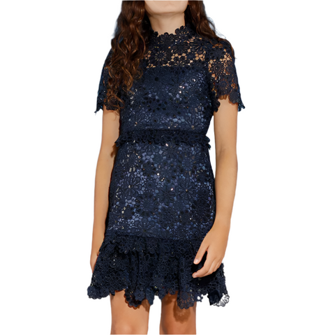 Audrey Lace Dress in Navy