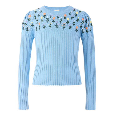 Maisie Knitted Sweater in Blue