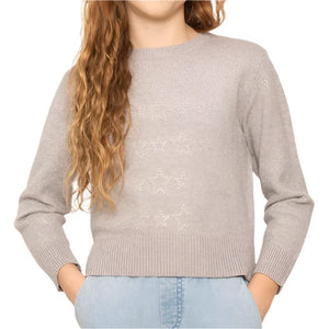 Lottie Crystal Star Sweater - Heather