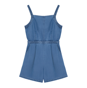 Braided Denim Romper