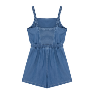 Braided Denim Romper