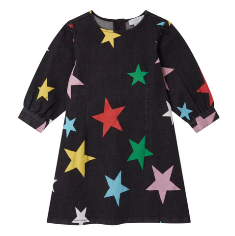 Star Denim Dress - Multicolor