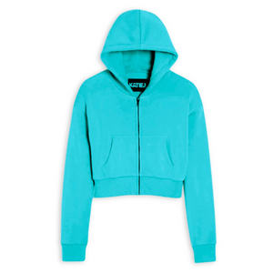 Dylan Crop Zip Up - Jade