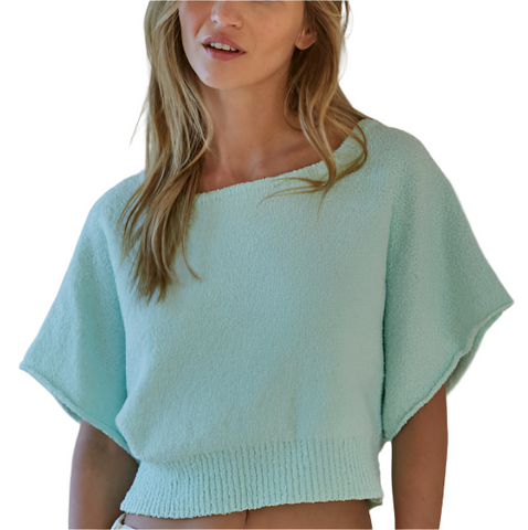 Azura Sweater Top - Light Mint