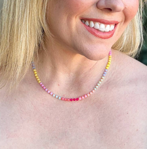 Riley Necklace - Multi/Pink