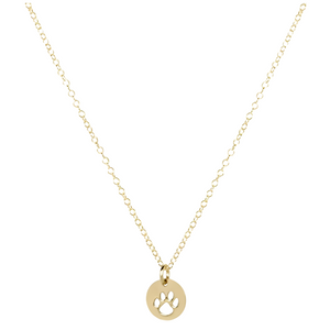 egirl Paw Print Necklace - Gold