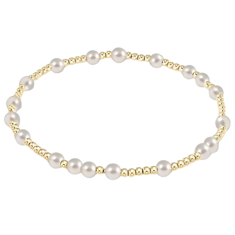Hope Unwritten 4mm Bracelet - Pearl