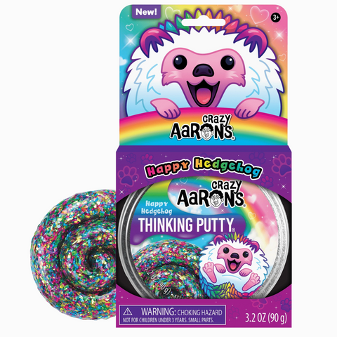 Happy Hedgehog- Full Size 4" Thinking Putty Tin