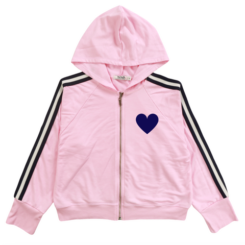Heart Zip Jacket - Baby Pink