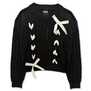 Libby Sweater - Black/Cream