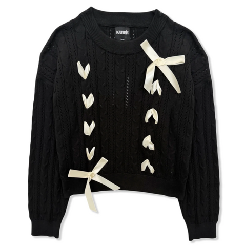 Libby Sweater - Black/Cream
