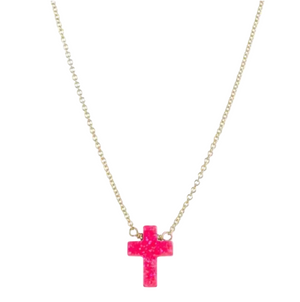 Opal Cross Necklace