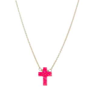 Opal Cross Necklace