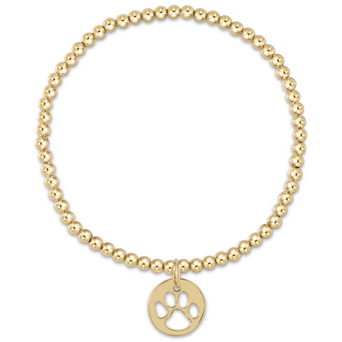 egirl 3mm Paw Print Bracelet - Gold