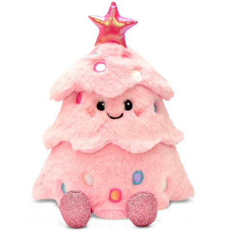 Glitter Pink Christmas Tree Plush