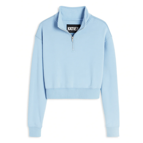 Dylan 3/4 Zip Hoodie - Baby Blue