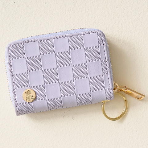 Zip Wallet - Periwinkle Check