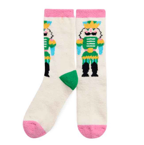 Nutcracker Fuzzy Socks