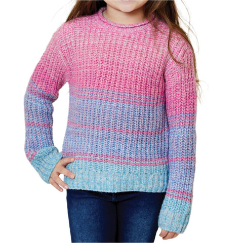 Stripe Ombre Sweater - Pink/Blue