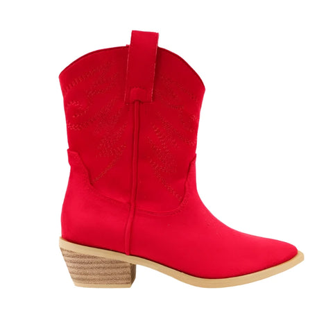 Zahara Boots in Red Suede