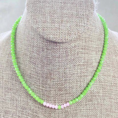 Mia Beaded Necklace - Guava