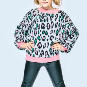 Hannah Banana - Multi Leopard Print Sweater