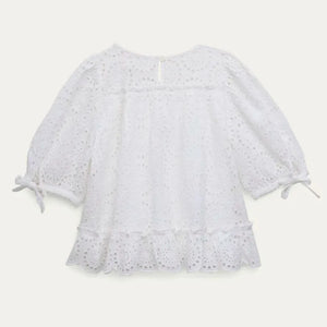 Sea - Maeve Eyelet Top in White