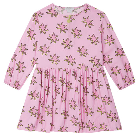 Scribble Stars Long Sleeve Dress