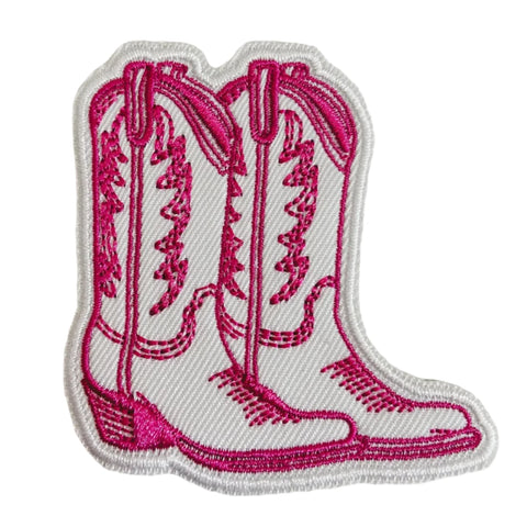 Pink Cowboy Boots Patch