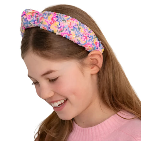 Sequin Knot Headband - Multi