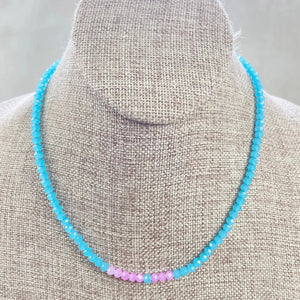 Mia Beaded Necklace - Cotton Candy