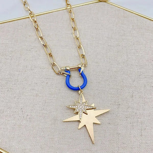 too! - Starburst Blue Necklace