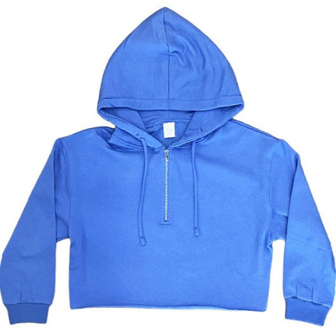 too! - Half Zip Hoodie in Blue Water