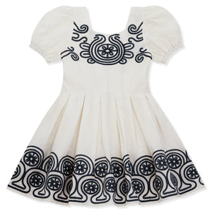 Habitual Girl - Embroidered Puff Sleeve Dress