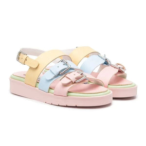 Stella McCartney - Pastel Colorblock Strappy Sandals