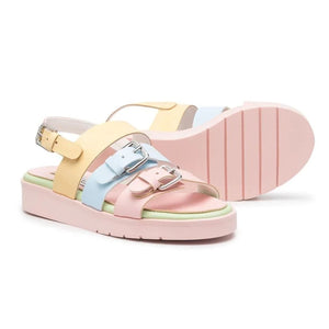 Stella McCartney - Pastel Colorblock Strappy Sandals