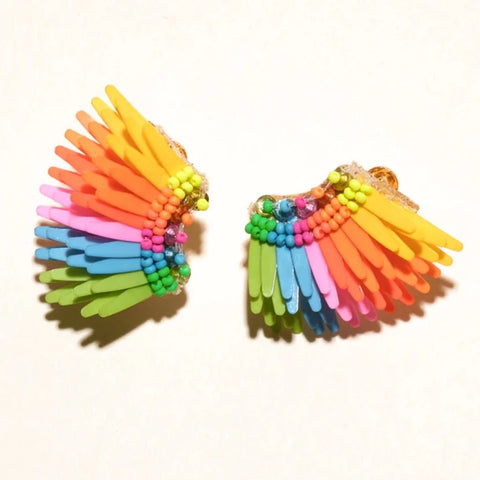 Mignonne Gavigan - Micro Madeline Earrings in Rainbow Ombre