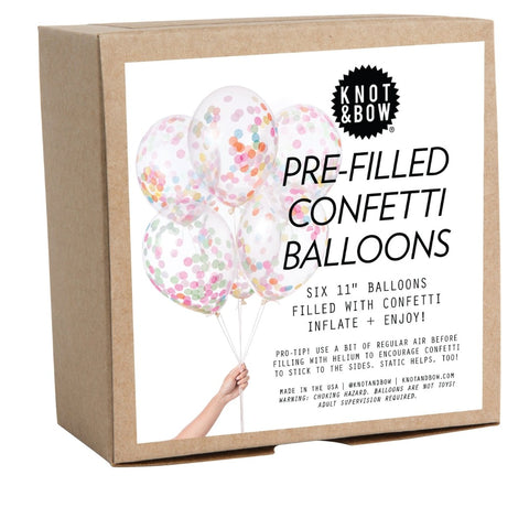 Knot & Bow - Assorted Pre-Filled Confetti Balloons - Multicolor