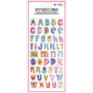 Iscream - Whimsical Alphabet Puffy Stickers