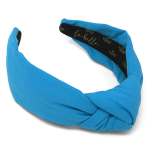 too! - Caribbean Blue Canvas Knotted Headband