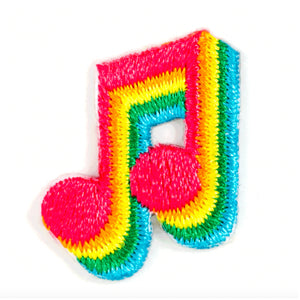 These Are Things - Music Note Embroidered Sticker Patch