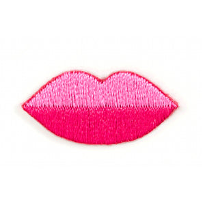 These Are Things - Pink Lips Embroidered Sticker Patch