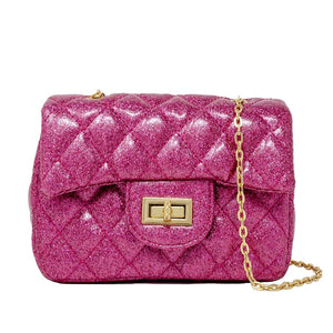 Classic Sparkle Mini Bag in Hot Pink