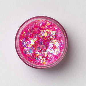 Galexie Glister - Pink Glow | neon pink glitter gel