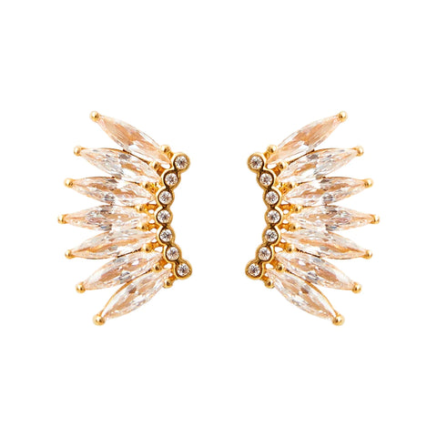 Mignonne Gavigan - Petite Crystal Madeline Studs in Gold/Clear